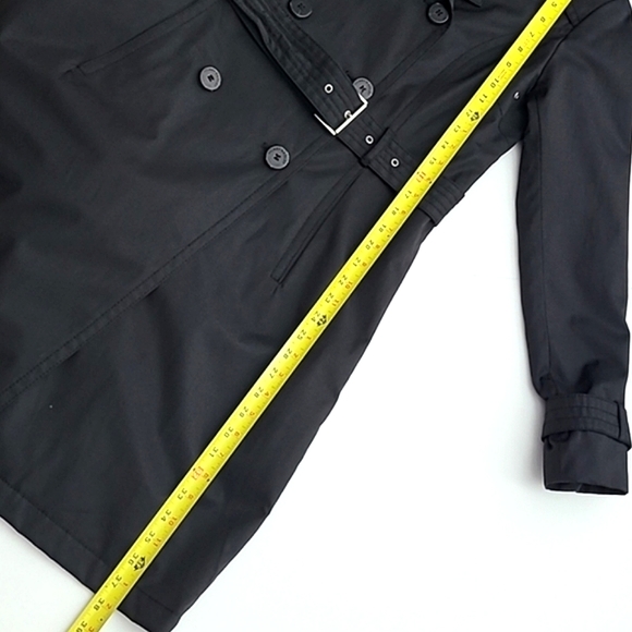 Hilary Radley Fit & Flare Trench Coat Black Size Small - Picture 14 of 16